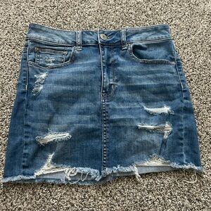 American Eagle High-Rise Denim Mini Skirt